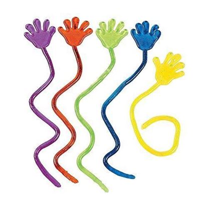 Picture of Adorox 72 Pieces Vinyl Glitter Sticky Hands Party Favor Birthday Gifts Toys Goodies (1 1/4" Long )