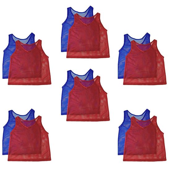 Picture of Adorox Adult - Teens Scrimmage Practice Jerseys Team Pinnies Sports Vest Soccer, Football, Basketball, Volleyball