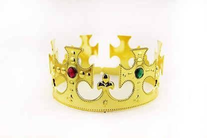 Picture of Adorox Gold Royal King Plastic Crown Prince Costume Accessory (1) (Medieval)