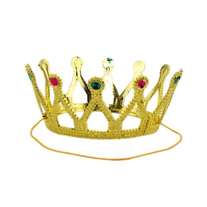 Picture of Adorox Gold Royal King Plastic Crown Prince Costume Accessory (1) (Royal)