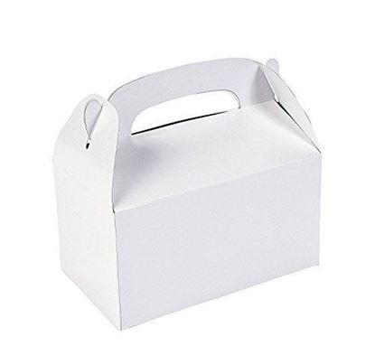 Picture of Adorox 12 Assorted White Color Cardboard Favor Boxes Treat Goody Bags Children Birthday Party Event Gift