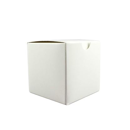 Picture of Adorox 50 Pack 4 X 4 X 4 inches Kraft Boxes Cardboard Gift Box with Lids for Wedding Birthday Holiday Baby Shower Favor (White, 4 X 4 X 4)