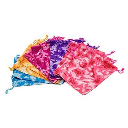 Picture of Adorox 12 Bags of Tie-Dyed Camouflage Drawstring Tote Bags Party Favors Arts & Crafts (Assorted (12 Bags))