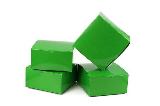 Picture of Adorox 10 Pack 8 X 8 X 4 inches St Patricks Day Decorations Kraft Boxes Cardboard Gift Box with Lids for Wedding Birthday Holiday Baby Shower Favor (Green, 8 X 8 X 4)