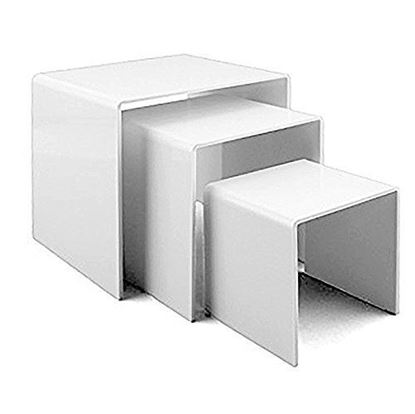 Picture of Adorox Top Quality White Acrylic Display Riser (1 set)
