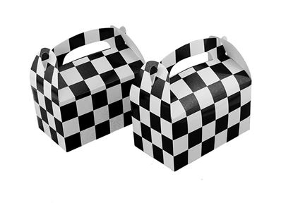 Picture of Adorox Set of 24 Checkered Racing Treat Boxes Race Car Theme Party Favors